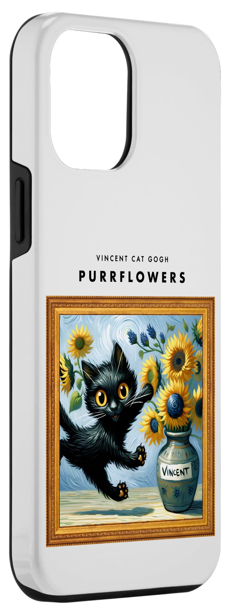 iPhone - 黒猫@@@ Amazon.co.jp: iPhone 13 Pro Max 黒猫アート ひまわり